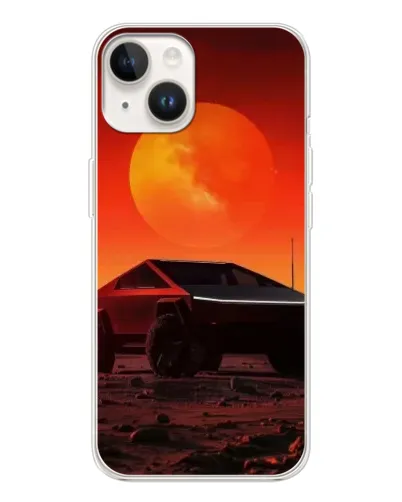 Чехол для TECNO Spark Go 1 с картинкой «Cybertruck на Марсе»