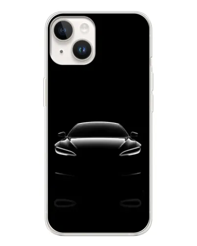 Чехол для TECNO Spark Go 1 с картинкой «Силуэт Tesla Night»