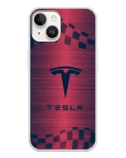 Чехол для TECNO Spark Go 1 с картинкой «Тесла красный карбон»