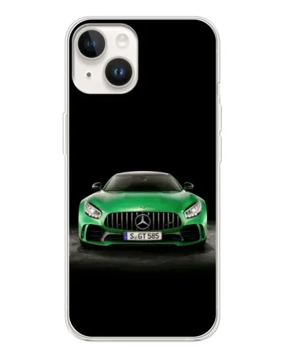 Чохол для TECNO Spark Go 1 з картинкою «Mercedes — неоновий лого»