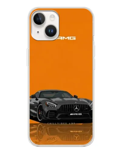 Чохол для TECNO Spark Go 1 з картинкою «Помаранчевий Mercedes AMG»