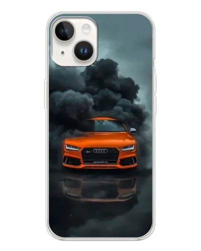 Чохол для TECNO Spark Go 1 з картинкою «Audi у хмарах диму»
