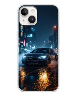 Чохол для TECNO Spark Go 1 з картинкою «Нічне місто та Audi»