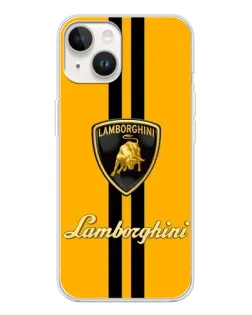 Чехол для TECNO Spark Go 1 с картинкой «Lamborghini Stripe желтый»