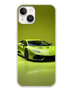 Чохол для TECNO Spark Go 1 з картинкою «Салатовий Lamborghini Huracan»