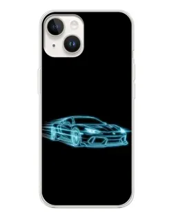 Чохол для TECNO Spark Go 1 з картинкою «Неоновий контур Lamborghini»