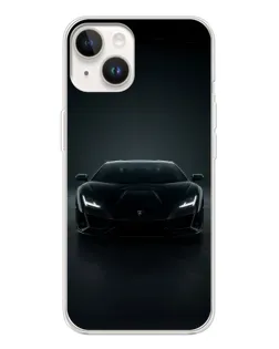 Чохол для TECNO Spark Go 1 з картинкою «Чорний Lamborghini Aventador»