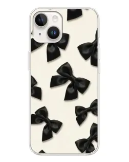 Чехол для TECNO Spark Go 1 с картинкой «Черные бантики»