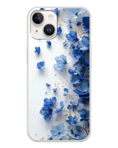 Чехол для TECNO Spark Go 1 с картинкой «Голубой цветочный каскад»