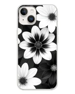 Чехол для TECNO Spark Go 1 с картинкой «Монохромные астры»