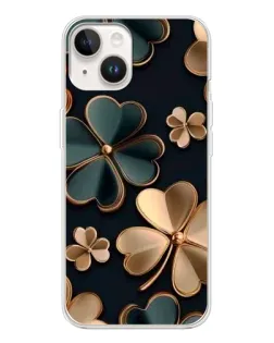 Чехол для TECNO Spark Go 1 с картинкой «Клевер в золоте»