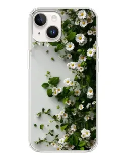Чехол для TECNO Spark Go 1 с картинкой «Ветка мелких белых цветов»