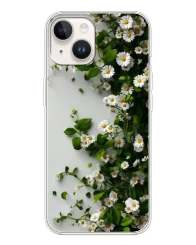 Чехол для TECNO Spark Go 1 с картинкой «Ветка мелких белых цветов»