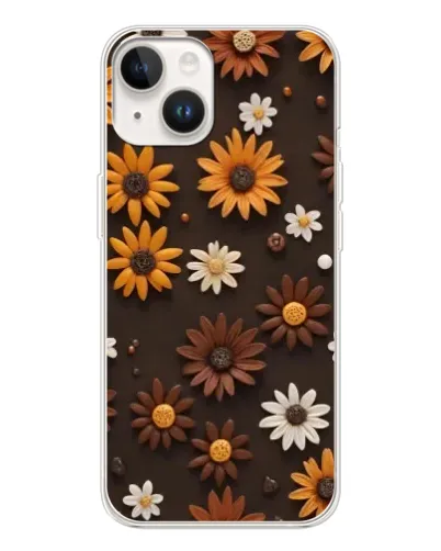 Чехол для TECNO Spark Go 1 с картинкой «Узор из маленьких подсолнухов»
