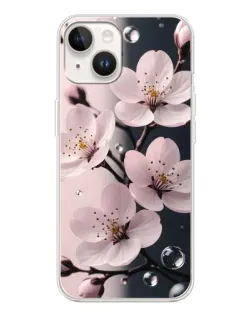Чохол для TECNO Spark Go 1 з картинкою «Ніжня сакура та краплі»