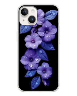 Чехол для TECNO Spark Go 1 с картинкой «Фиолетовые цветы с росою»
