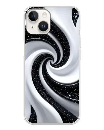 Чехол для TECNO Spark Go 1 с картинкой «Черно-белая спираль»