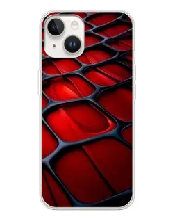 Чехол для TECNO Spark Go 1 с картинкой «Красная глянцевая сетка»