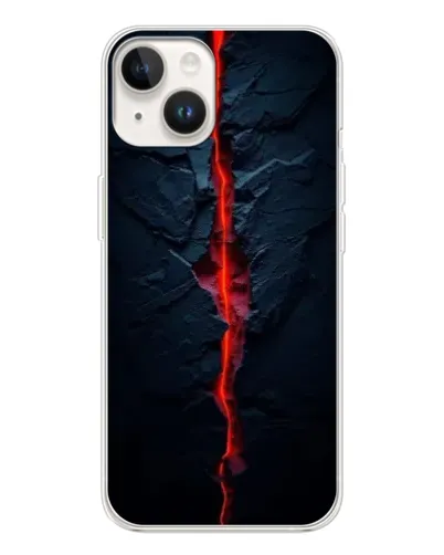 Чехол для TECNO Spark Go 1 с картинкой «Kрасная лавовая трещина»