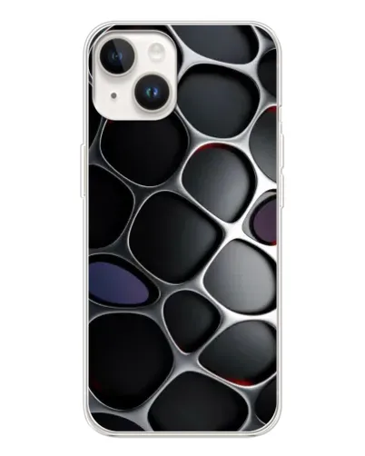 Чехол для TECNO Spark Go 1 с картинкой «Объемная темная решетка»