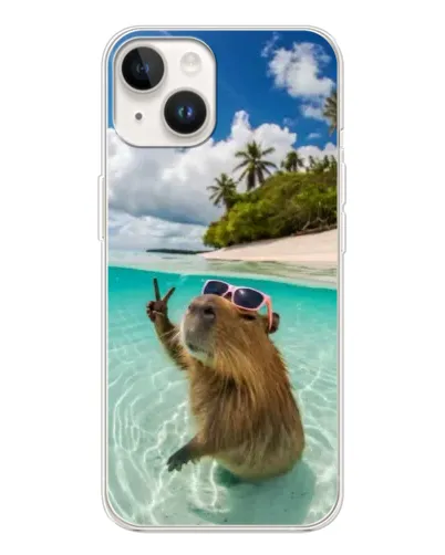 Чохол для TECNO Spark Go 1 з картинкою «Капібара на морі»