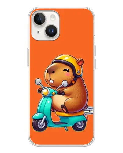 Чохол для TECNO Spark Go 1 з картинкою «Капібара на скутері»
