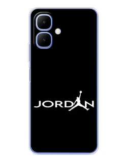 Чехол для TECNO Spark Go 2 с картинкой «Jordan White Logo»