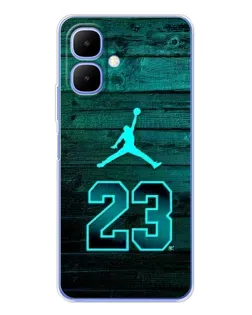 Чехол для TECNO Spark Go 2 с картинкой «Jordan Cyan 23»