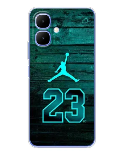Чехол для TECNO Spark Go 2 с картинкой «Jordan Cyan 23»