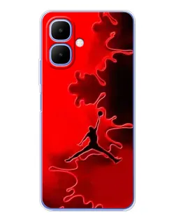 Чехол для TECNO Spark Go 2 с картинкой «Jordan Red Smoke»