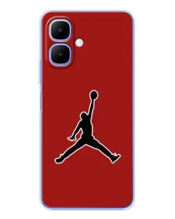 Чехол для TECNO Spark Go 2 с картинкой «Jordan Red Back»