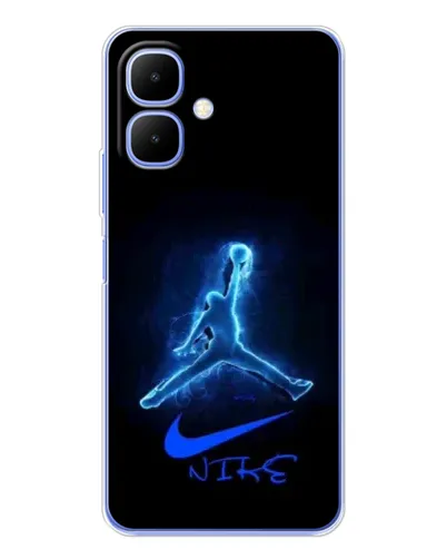 Чехол для TECNO Spark Go 2 с картинкой «Jordan Neon Blue»