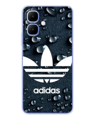Чехол для TECNO Spark Go 2 с картинкой «Adidas Trefoil Blue»