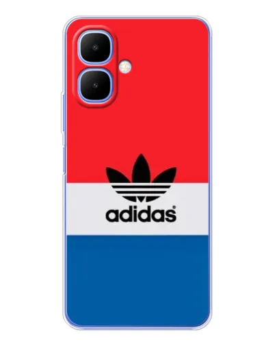 Чехол для TECNO Spark Go 2 с картинкой «Ретро блоки Adidas»