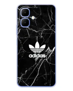 Чехол для TECNO Spark Go 2 с картинкой «Белый мрамор Adidas»
