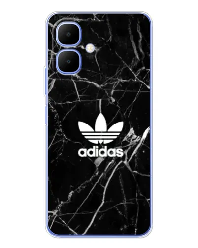 Чехол для TECNO Spark Go 2 с картинкой «Белый мрамор Adidas»
