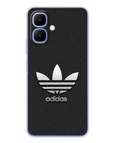 Чехол для TECNO Spark Go 2 с картинкой «Adidas Карбоновая текстура»