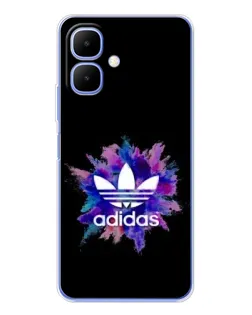 Чехол для TECNO Spark Go 2 с картинкой «Взрыв красок Adidas»