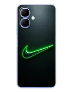 Чехол для TECNO Spark Go 2 с картинкой «Неоновый контур Nike»