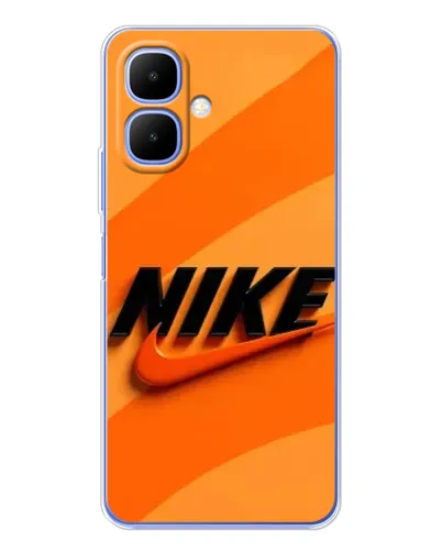 Чехол для TECNO Spark Go 2 с картинкой «Оранжевый драйв Nike»