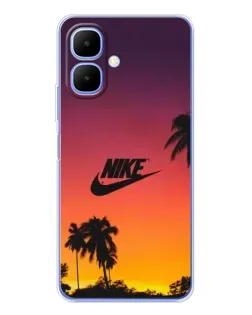Чехол для TECNO Spark Go 2 с картинкой «Nike на закате солнца»