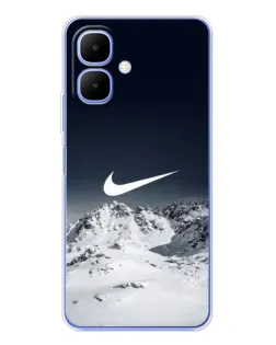 Чехол для TECNO Spark Go 2 с картинкой «Nike — зимние горы»