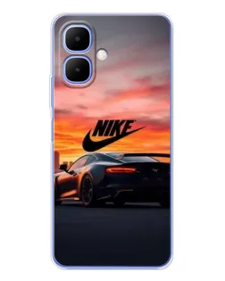 Чехол для TECNO Spark Go 2 с картинкой «Nike и суперкар»