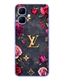 Чехол для TECNO Spark Go 2 с картинкой «Цветочный Louis Vuitton»