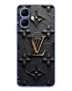 Чехол для TECNO Spark Go 2 с картинкой «Кожаная текстура LV»