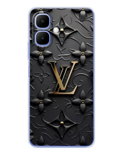 Чехол для TECNO Spark Go 2 с картинкой «Кожаная текстура LV»