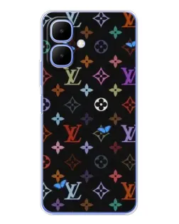 Чехол для TECNO Spark Go 2 с картинкой «Цветная монограмма LV»