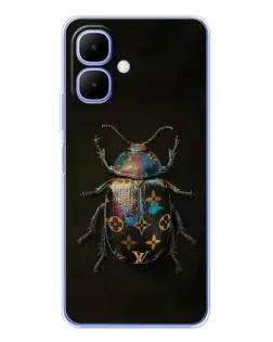 Чехол для TECNO Spark Go 2 с картинкой «LV — мраморный принт»