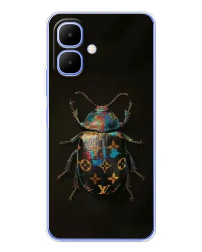 Чехол для TECNO Spark Go 2 с картинкой «LV — мраморный принт»