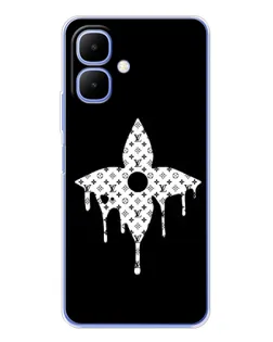Чехол для TECNO Spark Go 2 с картинкой «Цветочная монограмма»